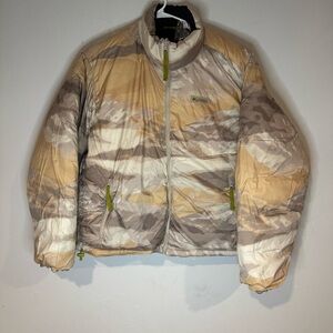 Columbia Men's Reversible Puffer Jacket Omni-Shield Camouflage Size XL Black